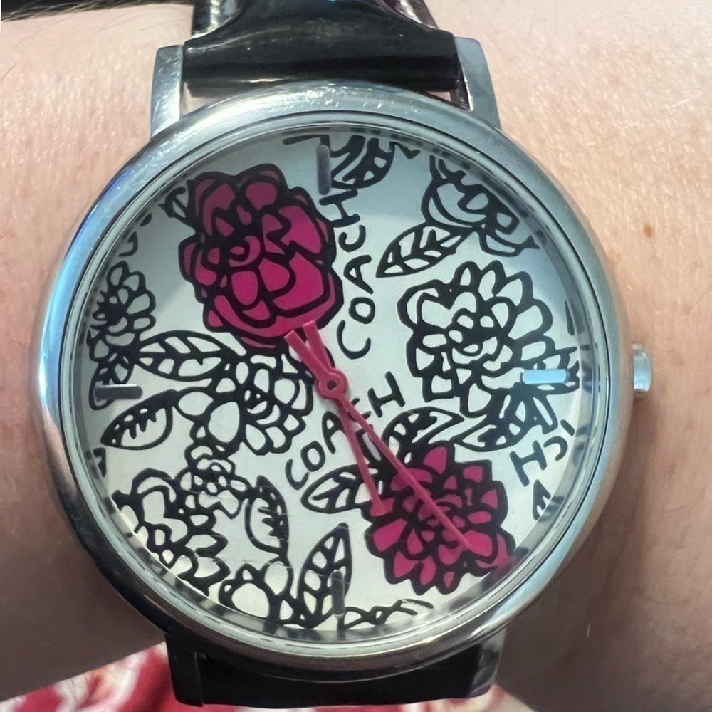 🌺 Coach Poppy Women's Watch Leather Strap 39 millimeters Quartz 14501250🌺 - Picture 3 of 10
